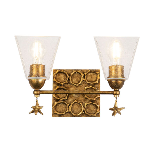 Star Gold Leaf with Antique Two-Light Bath Vanity, image 1