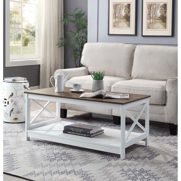 Oxford Driftwood White Coffee Table, image 1