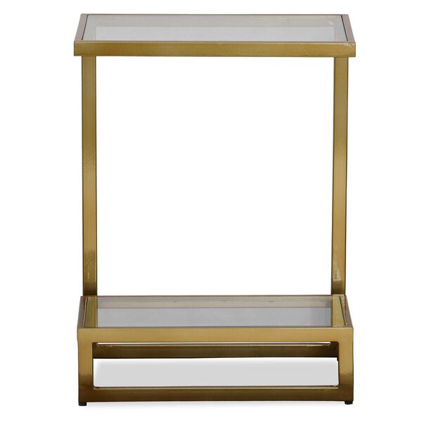 Musing Brushed Brass Accent Table, image 2