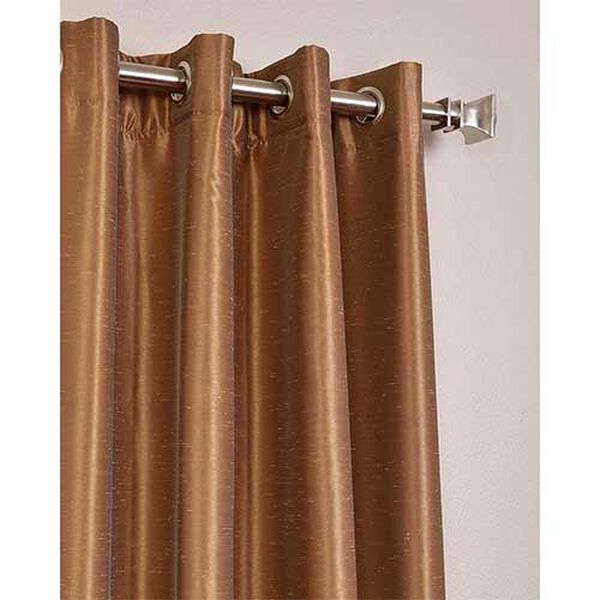 Flax Gold 108 x 50-Inch Vintage Textured Grommet Blackout Curtain Single Panel, image 3
