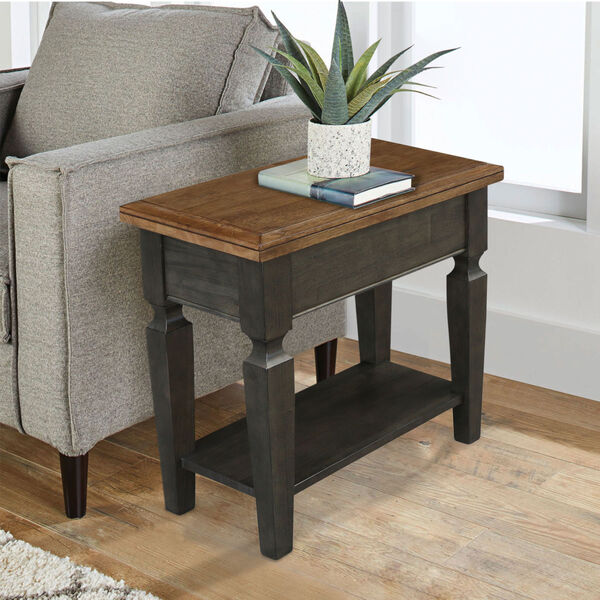 Vista Hickory and Washed Coal Side Table, image 2