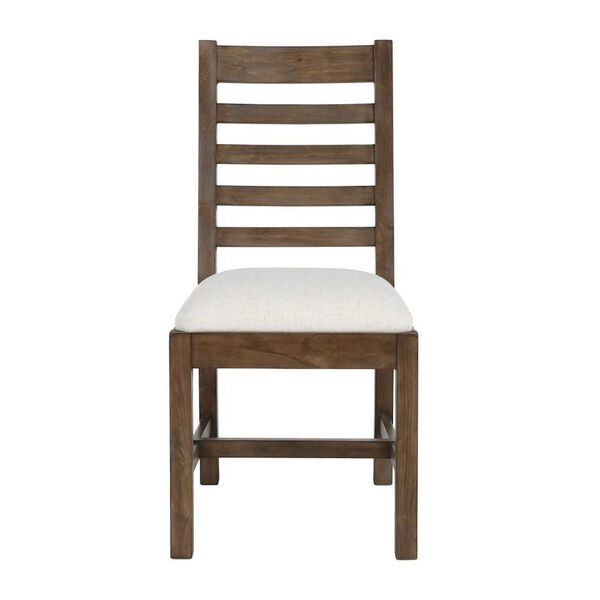 Quincy Weathered Brown and White Upholstered Dining Chair, Set of 2, image 5