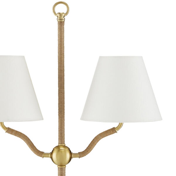 Sirocco Antique Brass Two-Light Floor Lamp, image 4