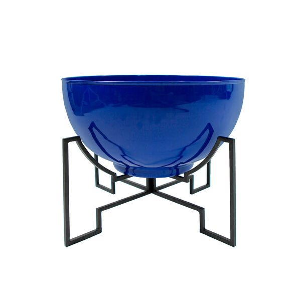 Jane II French Blue Planter with Flower Bowl, image 7