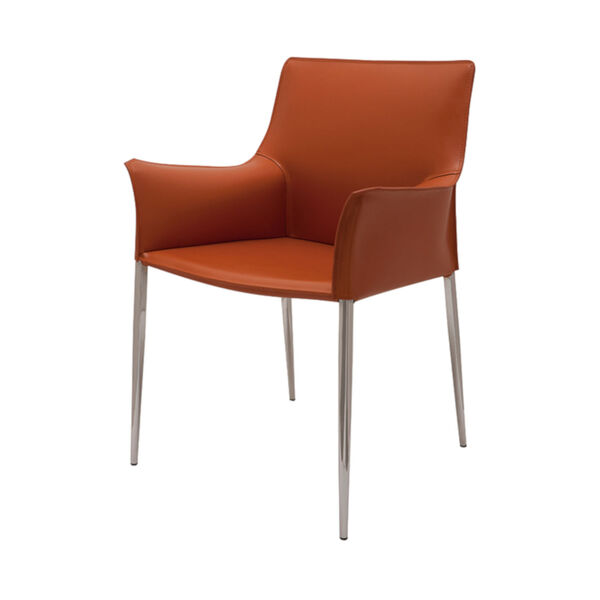 Colter Ochre and Silver Dining Chair, image 1