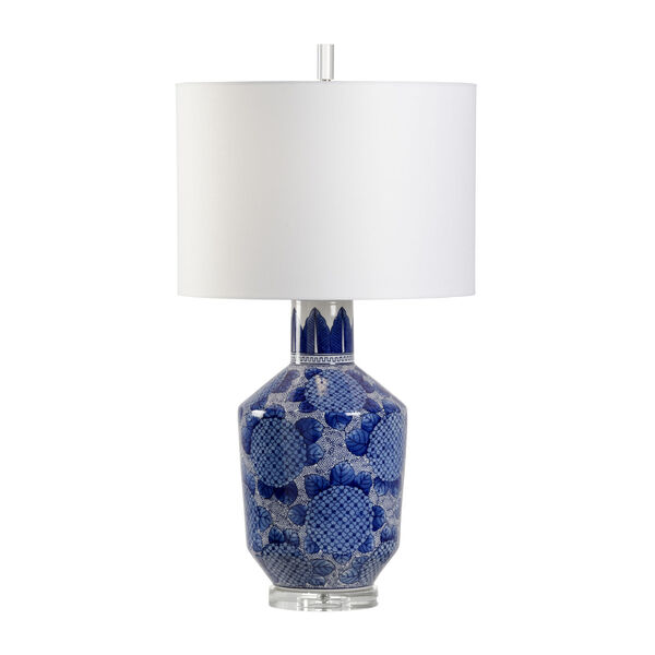 White and Blue One-Light  Nicolette Lamp, image 1