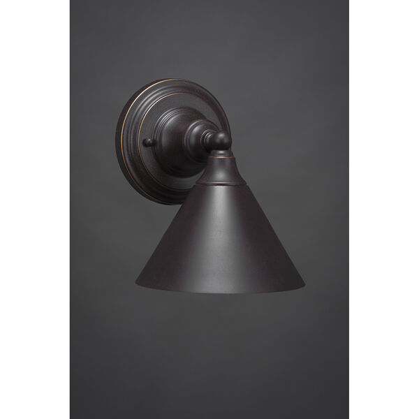 Any Dark Granite Seven-Inch One-Light Wall Sconce with Cone Metal Shade, image 1