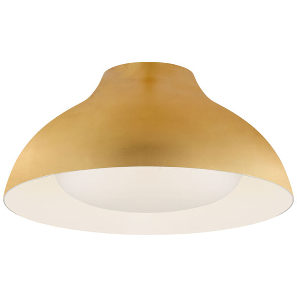 Agnes 15-Inch Flush Mount in Gild with Soft White Glass by AERIN, image 1