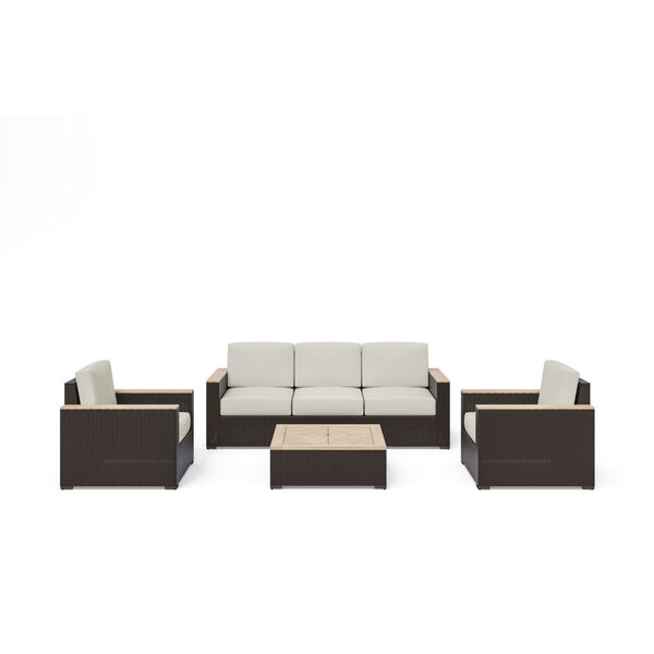 Palm Springs Rattan and White Outdoor Sofa Set, 4-Piece, image 1