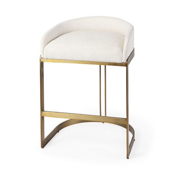 Hollyfeild Cream and Gold Counter Stool, image 1