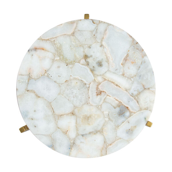 Haru White and Gold Side Table, image 4