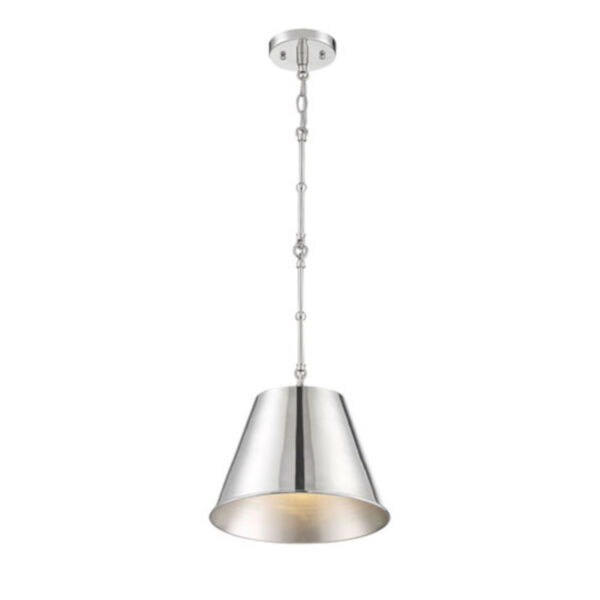 Selby Polished Nickel 12-Inch One-Light Pendant, image 4