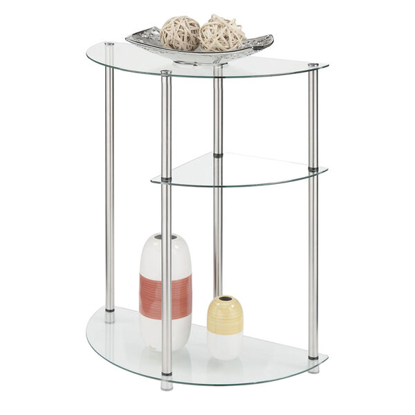 3 Tier Glass Display Entryway Table, image 2