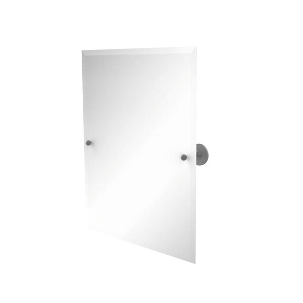 Shadwell Matte Gray 21-Inch Frameless Rectangular Tilt Mirror with Beveled Edge, image 1