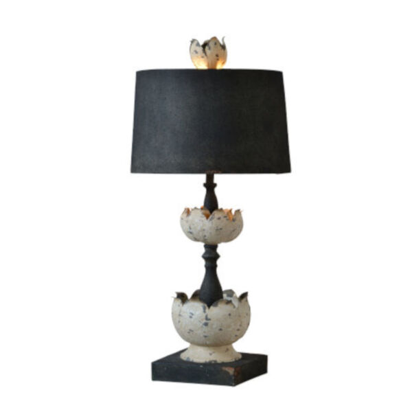Hazel Cottage White and Black One-Light Table Lamp, image 1