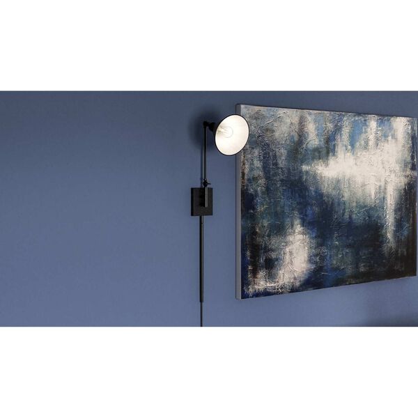 Potmore Matte Black One-Light Wall Sconce, image 2