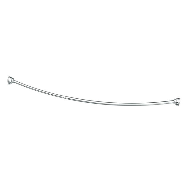 Chrome Curved Shower Rod, image 1