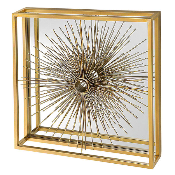 Starlight Brushed Brass Mirrored Wall Decor, image 5
