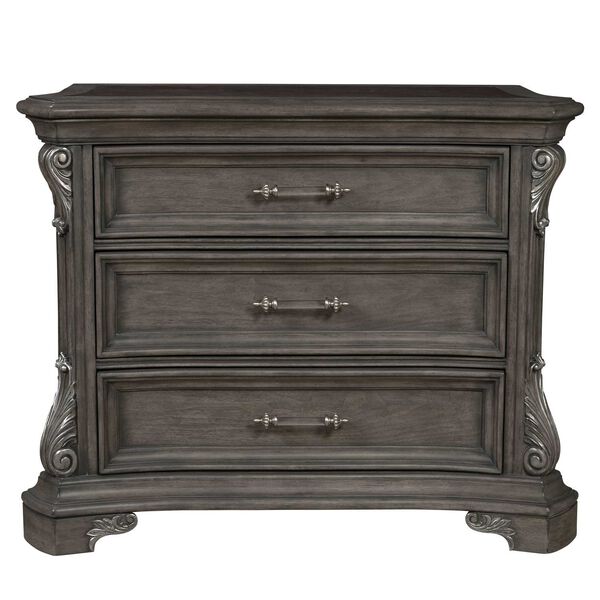 Vivian Gray Three Drawer Bedside Chest, image 1