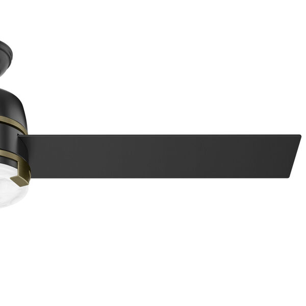 Bureau Matte Black and Modern Brass 60-Inch One-Light LED Adjustable Ceiling Fan, image 6