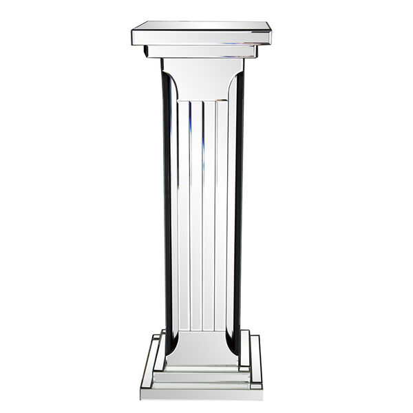 Mirrored Doric Style Pedestal Table, image 1
