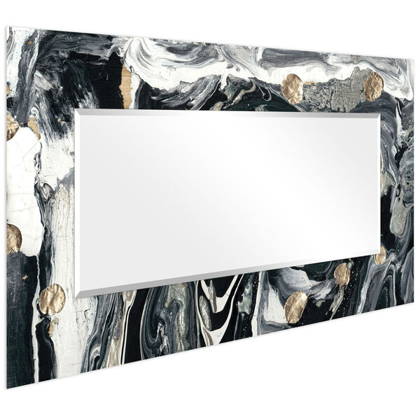Ebony and Ivory Black 72 x 36-Inch Rectangular Beveled Floor Mirror, image 4