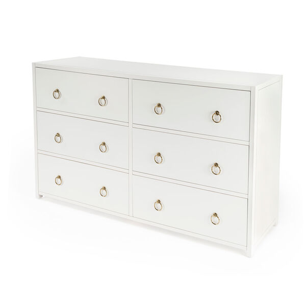 Lark White 6-Drawer Dresser, image 1