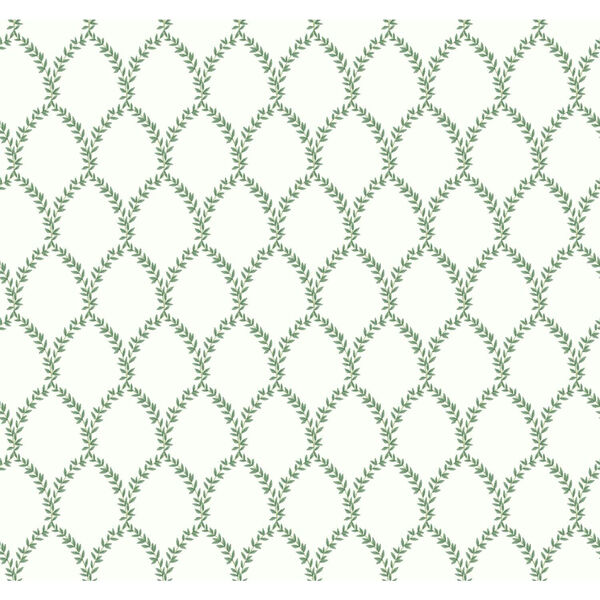 Rifle Paper Co. Green and White Laurel Wallpaper, image 2