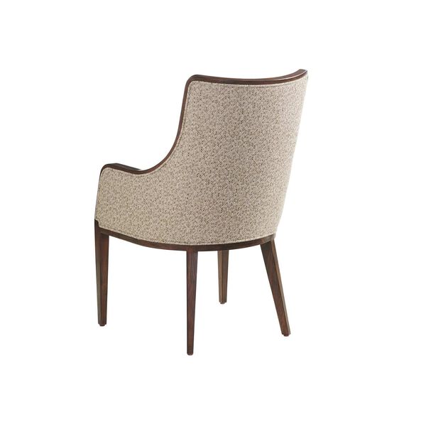 Silverado Walnut Beige Upholstered Arm Chair, image 2