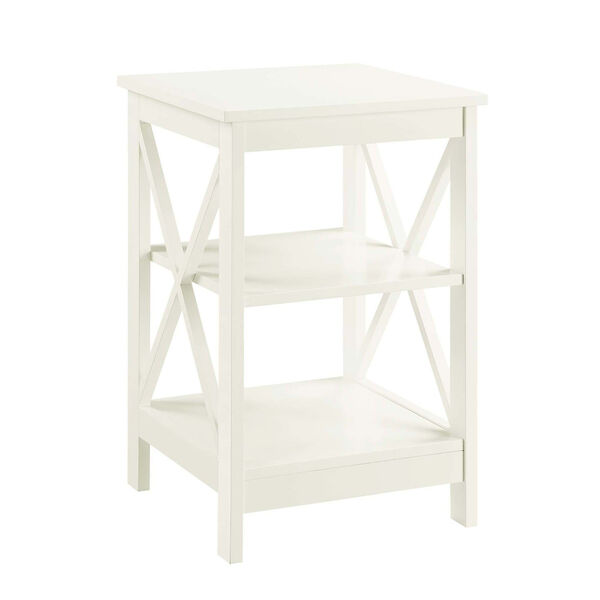 Oxford Ivory End Table with Shelves, image 1