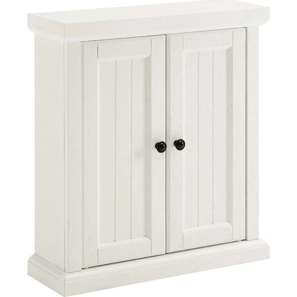 Seaside Distressed White Wall Cabinet, image 1