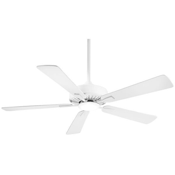 Contractor Plus Flat White 52-Inch LED Ceiling Fan, image 1