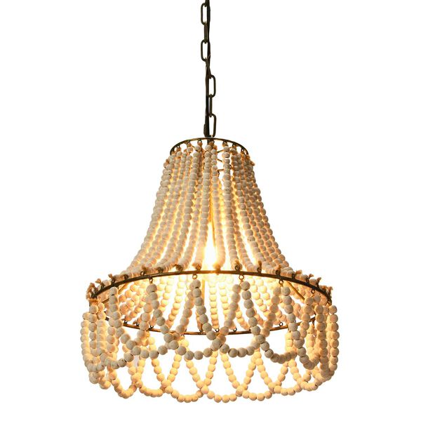 White One-Light 18-Inch Chandelier, image 6