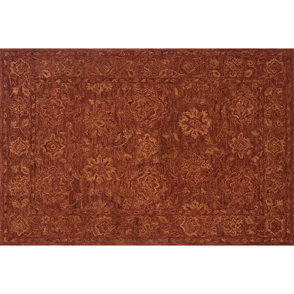 Crafted by Loloi Hawthorne Rust Rectangle: 3 Ft. 6 In. x 5 Ft. 6 In. Rug, image 1