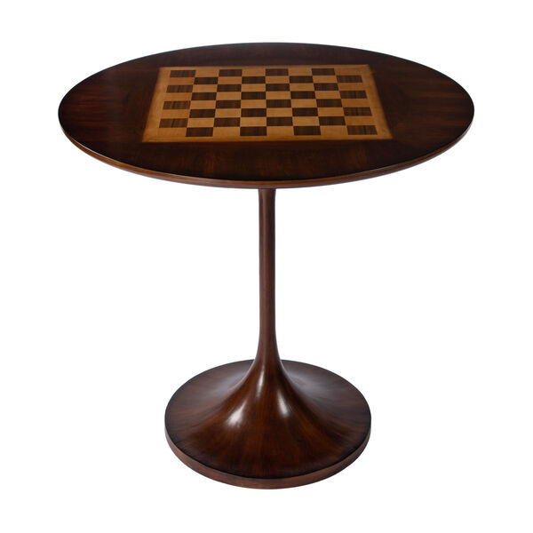 Francis Antique Cherry Round Pedestal Game Table, image 1