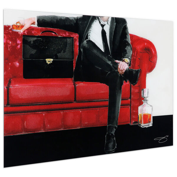 The Gentleman Frameless Free Floating Tempered Glass Graphic Wall Art, image 3