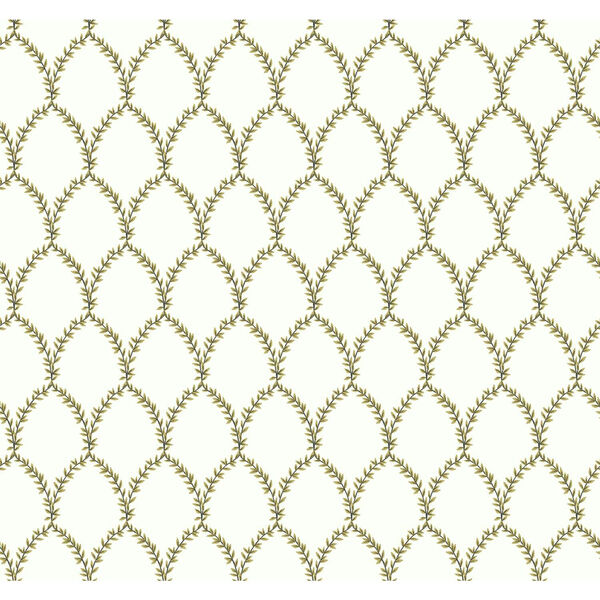 Rifle Paper Co. Gold and White Laurel Wallpaper, image 2
