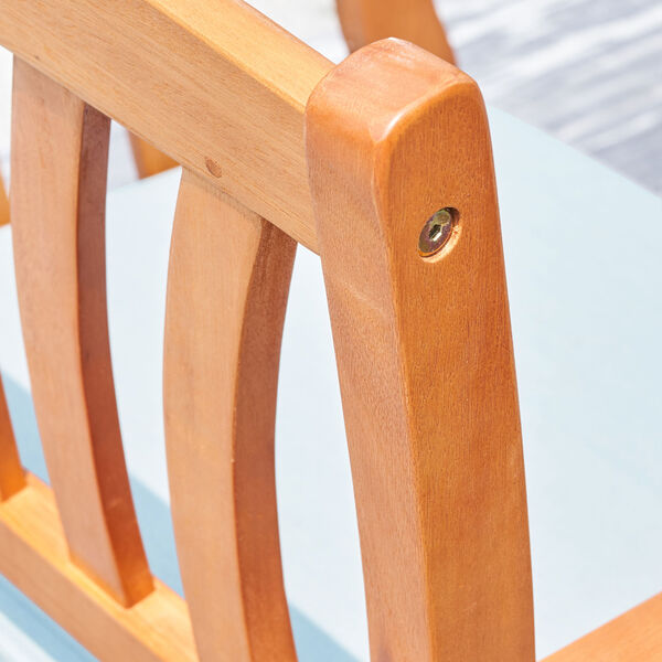 Kapalua Oil-Rubbed Honey Nautical Outdoor Eucalyptus Wooden Dining Chair, image 6