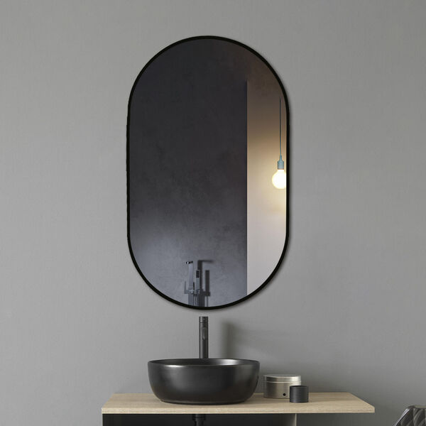 Khristy Black 24 x 39-Inch Framed Oval Wall Mirror, image 6