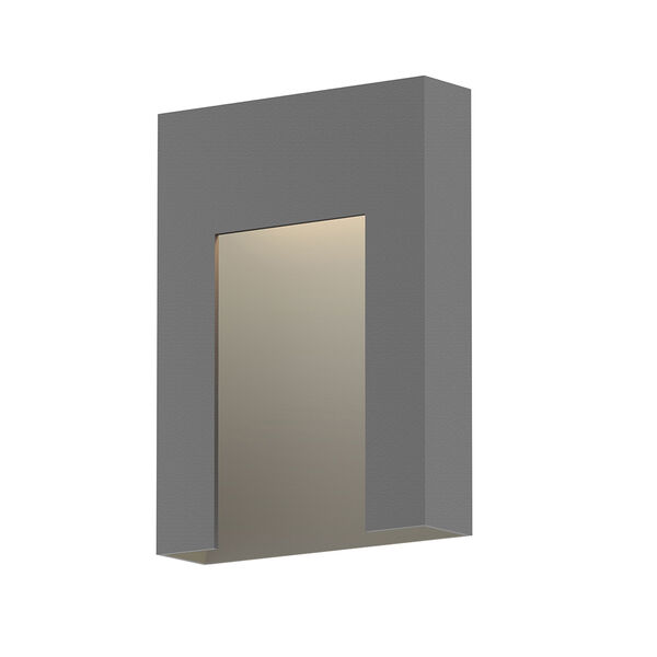 Inside-Out Inset Textured Gray Short LED Wall Sconce, image 1