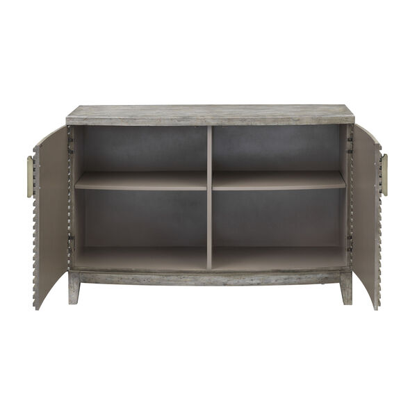 Gray and Brown Two Door Credenza, image 3