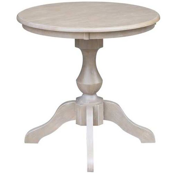 Washed Gray Taupe Round Top Dining Table with Chairs, 3-Piece, image 2