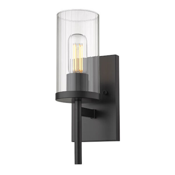 Anna Matte Black One-Light Wall Sconce, image 1