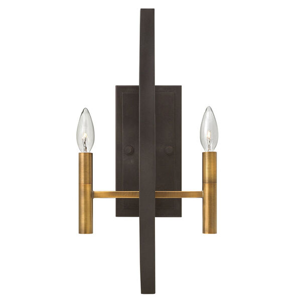 Euclid Spanish Bronze Two-Light Wall Sconce, image 3