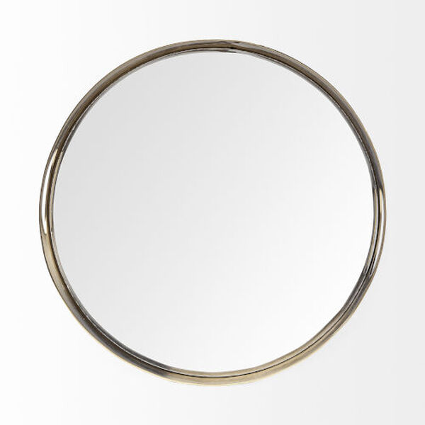 Serkis Gold Metal Mirrored Base Round Tray, image 4