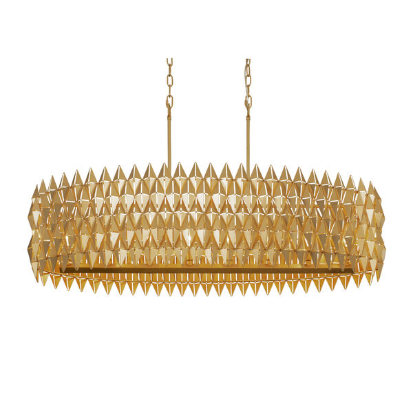 Forever French Gold Eight-Light Linear Pendant, image 2