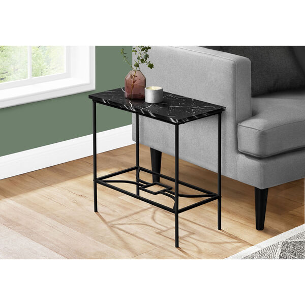 Black Two-Tier Rectangle Accent Table, image 2