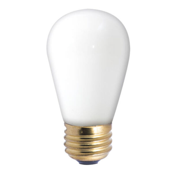 Pack of 25 White Incandescent S14 Standard Base Warm White 60 Lumens Light Bulbs, image 1