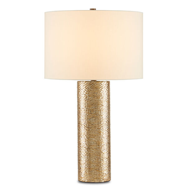 Glimmer Gold and White One-Light Table Lamp, image 1
