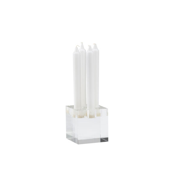 Clear Crystal Candlestick, image 1